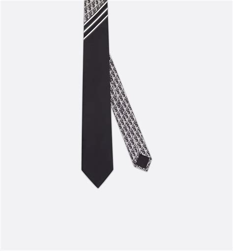 christian dior stripe|Striped Dior Oblique Tie Black, White and Gray Silk.